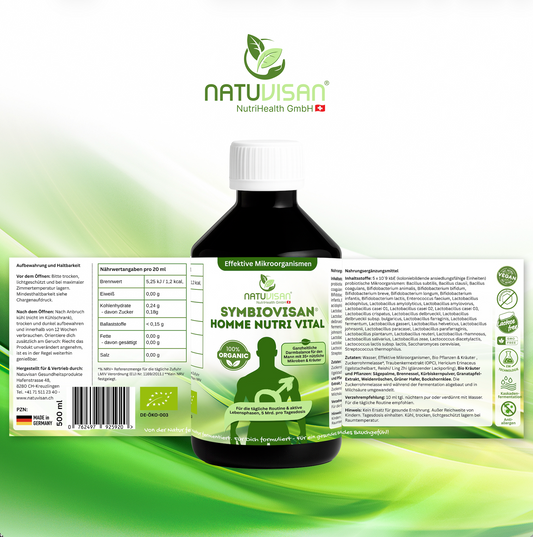 Symbiovisan® Bio HOMME Nutri Vital - Männergesundheit & Vitalität - 500 ml
