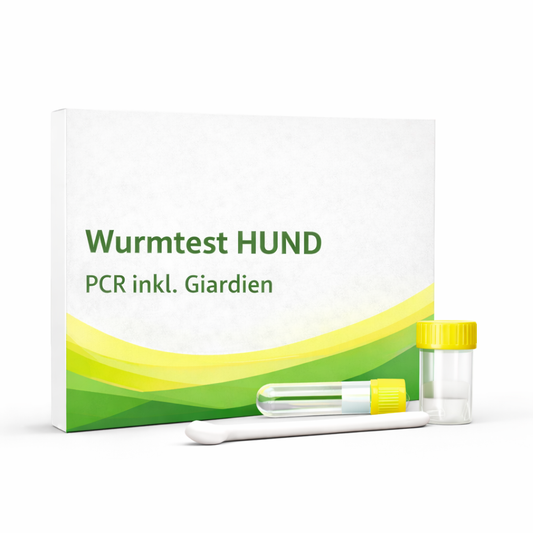 Wurmtest Testkit für Hunde inkl. Giardien Kotanalyse