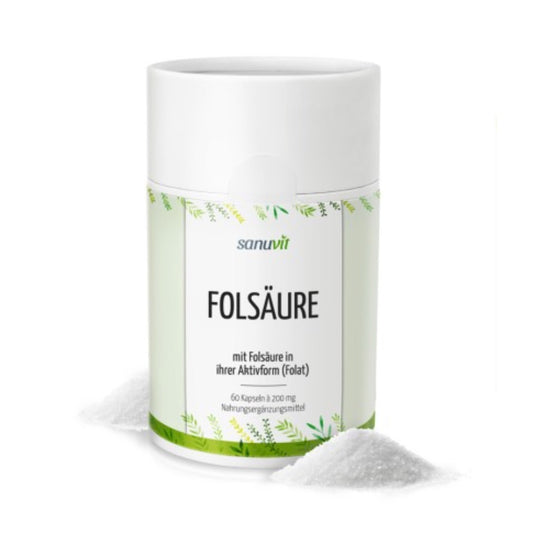 Sanuvit Folsäure aktiviertes Folat 600 µg - 60 Kapseln