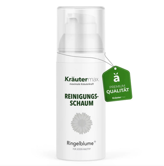 Kräutermax Reinigungsschaum Ringelblume Plus – Sanfte, pflanzliche Gesichtsreinigung - 150 ml
