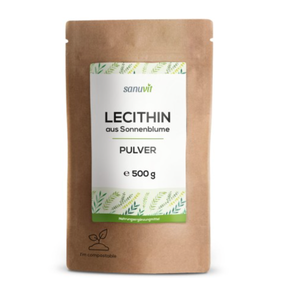 Sanuvit Lecithin aus Sonnenblume mit über 90 % Phospholipiden- 500g Pulver