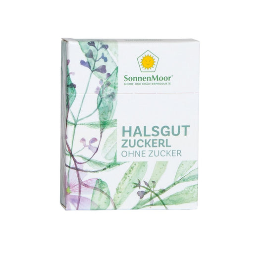 SonnenMoor HalsGut® Zuckerl 51 gDie HalsGut® Zuckerl sind ein reines Naturprodukt ohne Zucker hergestellt in Österreich vom Famlienbetrieb SonnenMoor. Diese reinen Kräuterbonbons beruhigen ihren ra