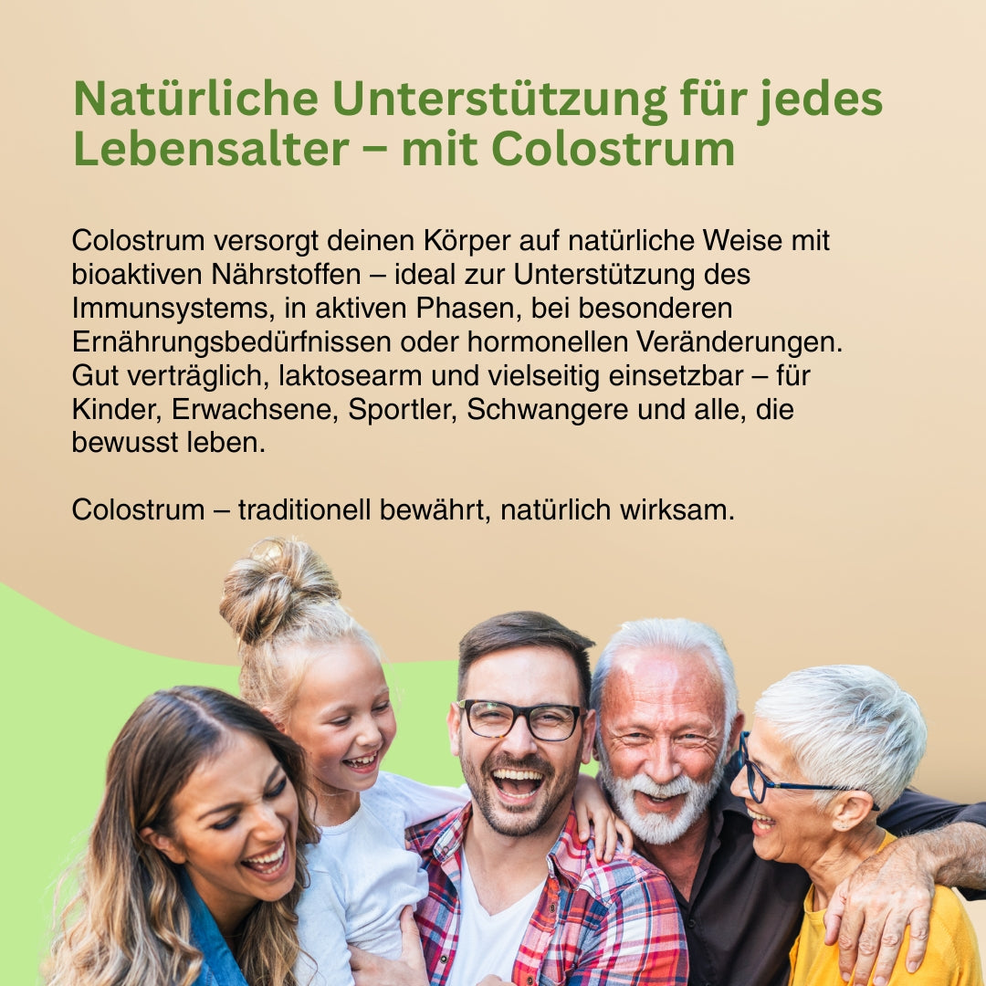 Hochreines Colostrum mit 30 % IgG – natürliche Quelle für Immunglobuline, verarbeitet in schonendem Verfahren zur Erhaltung bioaktiver Substanzen