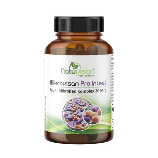 Mikrovisan Pro Intest ist eine einzigartige Mischung aus&nbsp;sporenbildenden Bakterien, histaminneutralisierenden und histaminsenkenden Milchsäurebakterien sowie essenziellen Mikronährstoffen, die gezielt für eine bewusste Ergänzung der Darmflora entwickelt wurde und funktionell synergistisch zusammenarbeiten.&nbsp;
