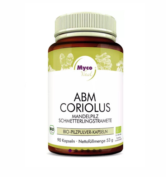 Bio Pilzpulvermischung mit ABM (Agaricus blazei Murrill) und Coriolus – kraftvolle Vitalpilz-Kombination zur natürlichen Unterstützung von Immunsystem, Zellschutz und Darmbalance.