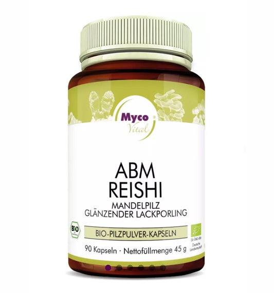Bio Pilzpulvermischung mit Agaricus blazei Murill und Reishi – natürliche Kombination aus zwei Vitalpilzen zur Unterstützung von Immunsystem, Zellschutz und innerer Balance.