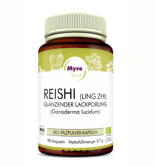 Natuvisan Myco Vital Bio Vitalpilze Reishi Ling Zhi Glänzender Lackporling 90 Kapseln