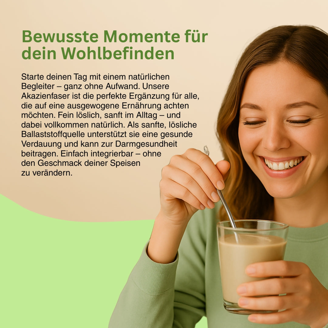 Natuvisan Akazienfaser – ballaststoffreiche Ergänzung für Smoothies, Joghurt oder Wasser