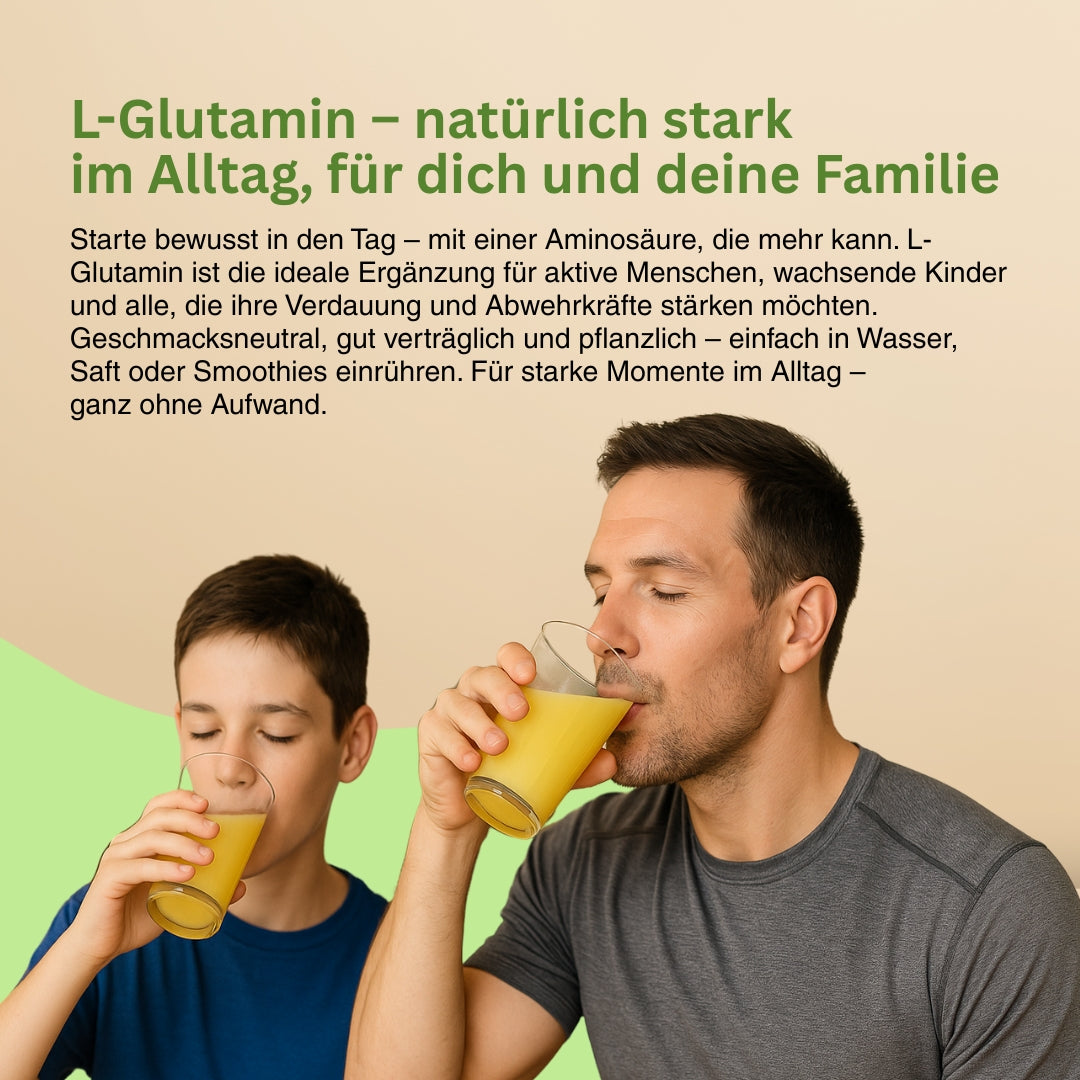 Natuvisan L-Glutamin – geschmacksneutrales Pulver zur Ergänzung der eiweißbewussten Ernährung