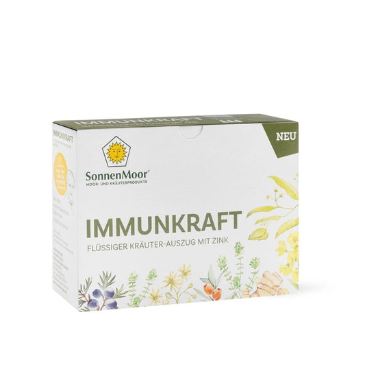 Immunkraft Kräutertonikum – stärkt das Immunsystem mit der Kraft von 12 Kräutern und Zink, fördert die körpereigene Abwehr, unterstützt die Regeneration und trägt zu gesunden Atemwegen bei – ideal in der kalten Jahreszeit