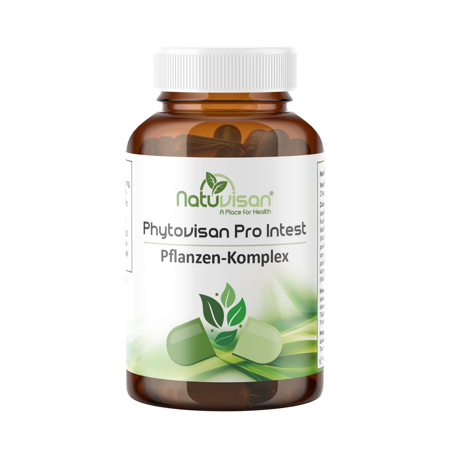 Phytovisan Pro Intest – pflanzlicher Kräuterkomplex mit 11 natürlichen Inhaltsstoffen wie fermentiertem Knoblauch, Papaya, Walnuss und Curcuma zur Unterstützung von Verdauung, Mikrobiom und Enzymaktivität. Effektiv gegen Parasiten und Darmparasiten. Antiparasitäre Wirkung.